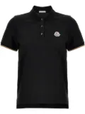 Moncler logo-patch polo top - Black