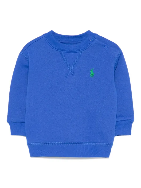 POLO RALPH LAUREN KIDS Felpa Con Ricamo Polo Pony Blu FARFETCH IT