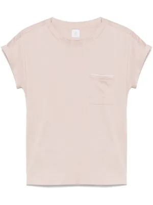 Tシャツ・カットソー ELEVENTY PINK COTTON BLEND T-SHIRT T-SHIRT PIPING – Eleventy Canada