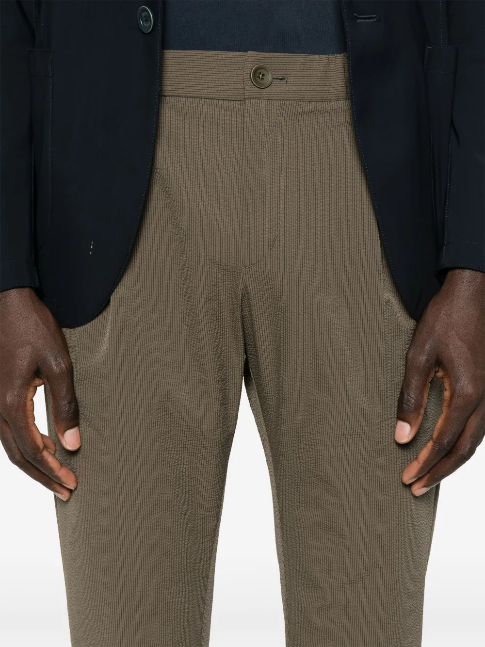Herno Broek met toelopende pijpen Groen