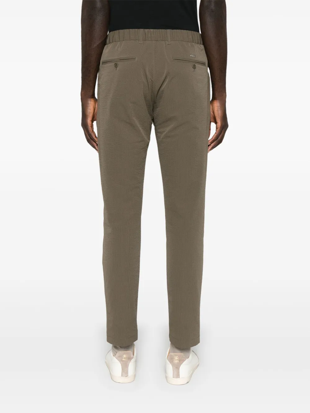 Herno Broek met toelopende pijpen Groen