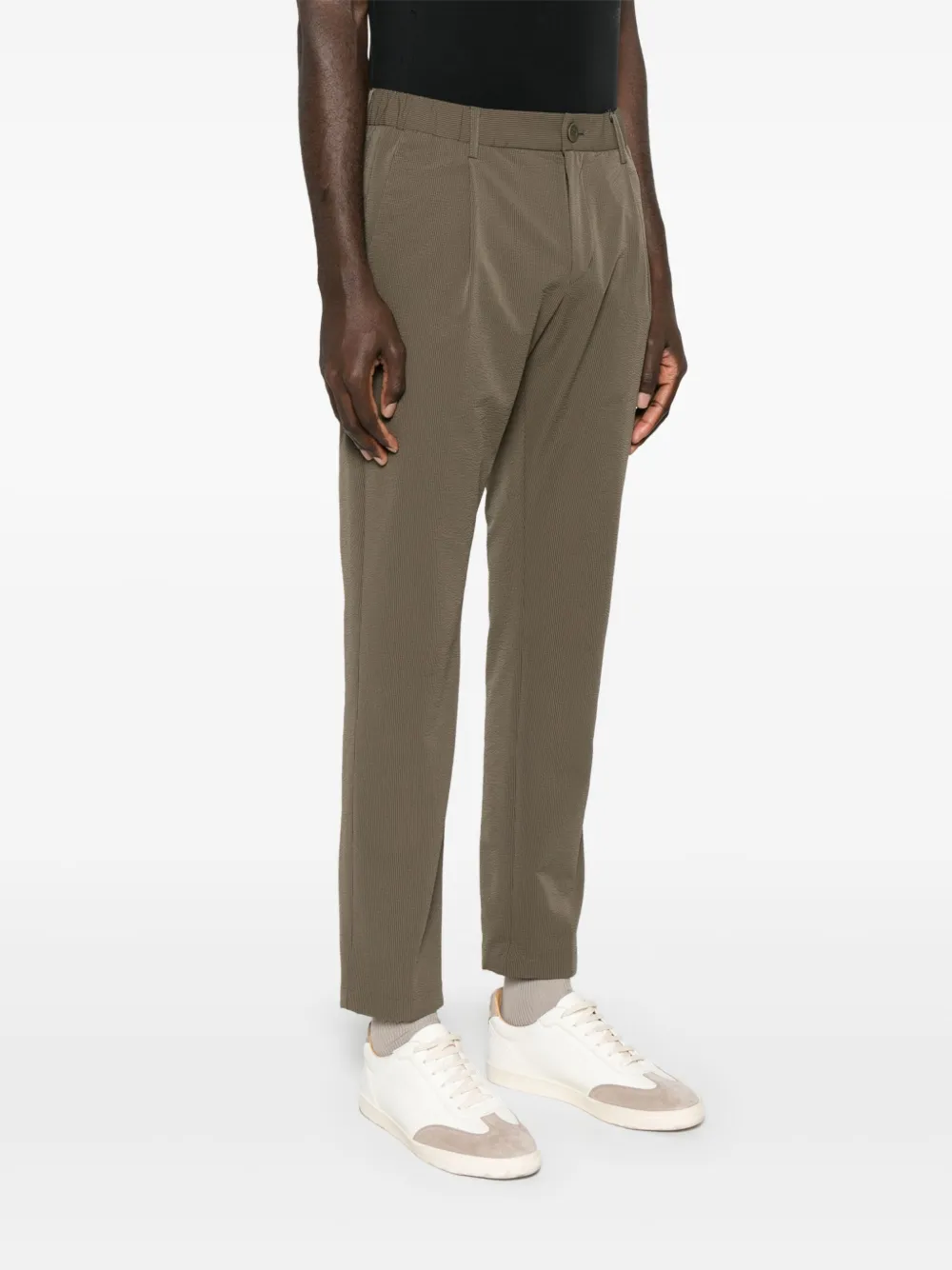 Herno Broek met toelopende pijpen Groen