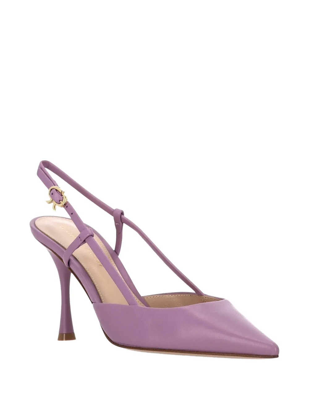Gianvito Rossi pointed-toe slingback sandals Paars