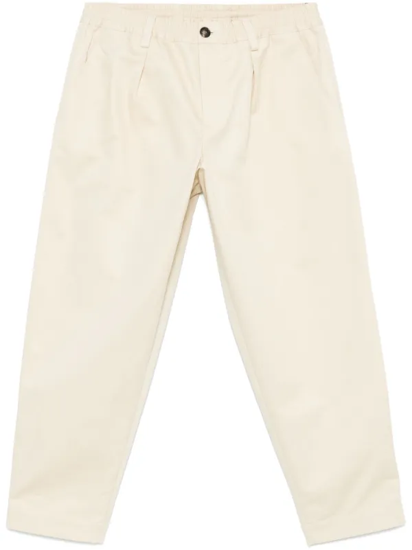 Marni Organic-cotton Trousers in Neutrals