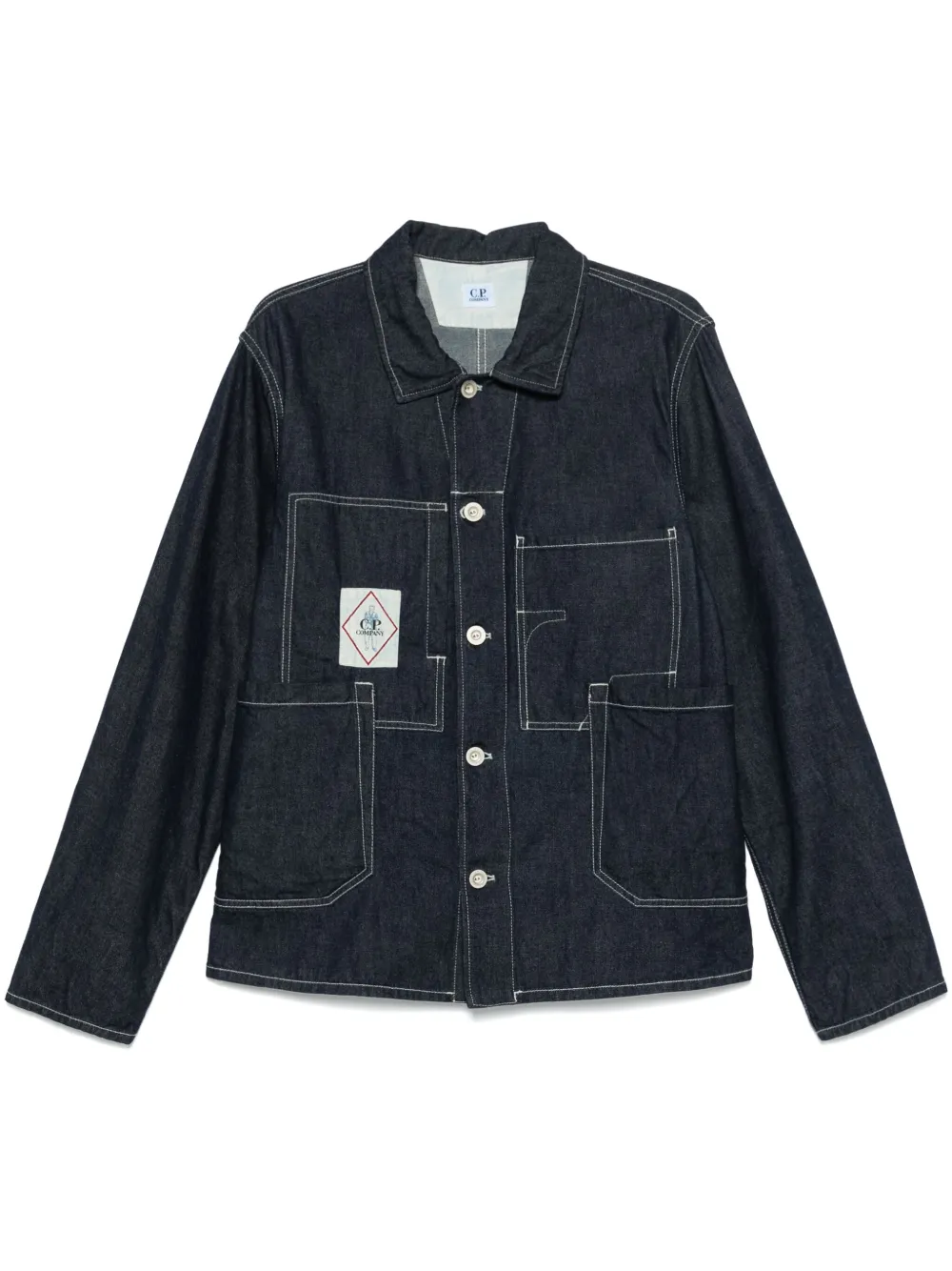 C.P. Company denimjakke med logomærke | blå | Image 1