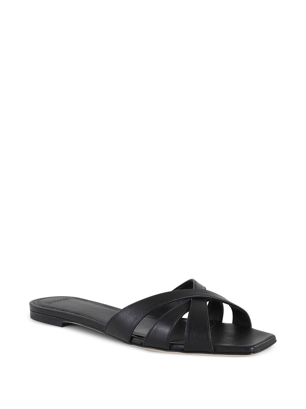 3juin leather slides - Black