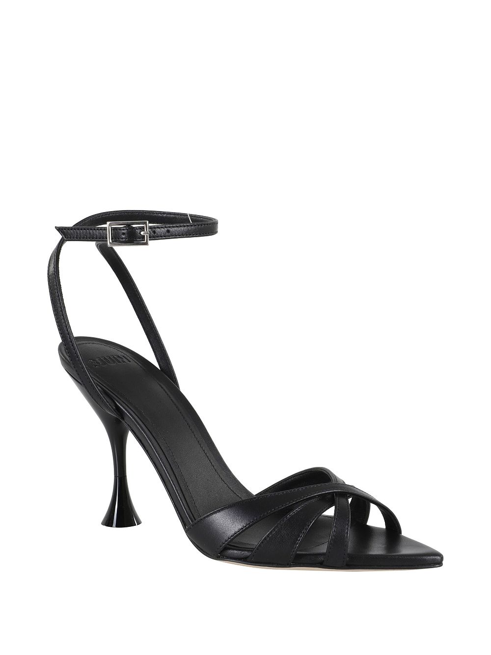 3juin 95mm leather sandals - Zwart