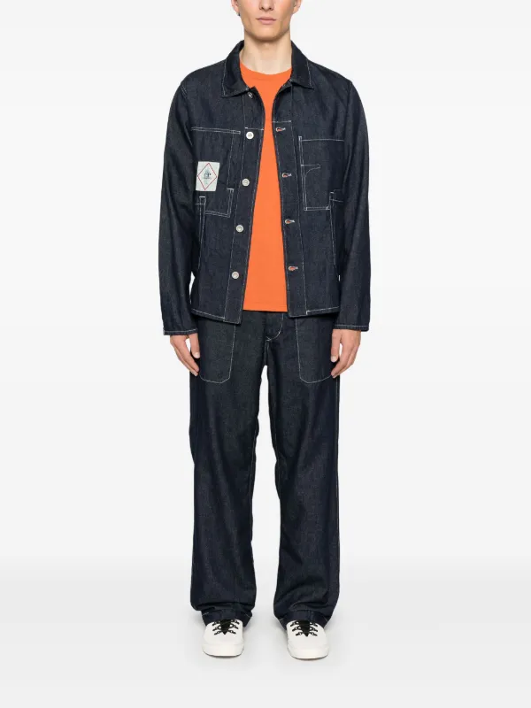 【関税込み】Coperni ブルー ストレートレッグ ジーンズ BLUETAB™ PLANK ストレートジーンズ ミディアムインディゴ