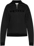 Alexander McQueen logo-embroidered sweatshirt - Blue