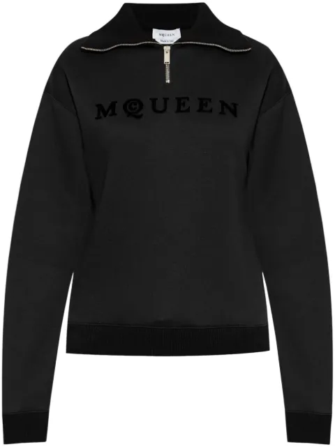 Alexander McQueen sudadera con logo bordado