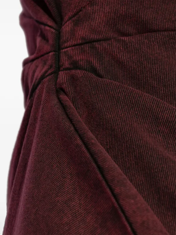 Alexander McQueen Asymmetric Denim Mini Dress | Red | FARFETCH Alexander McQueen Asymmetric Denim Mini Dress | Red | FARFETCH