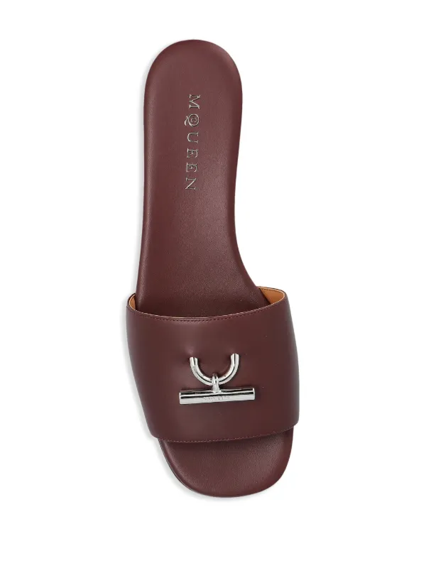 シューズ・サンダルその他 ALEXANDER MCQUEEN Flat sandals 817471WIACT 5758 Alexander McQueen Arc Flat Slides | Red | FARFETCH