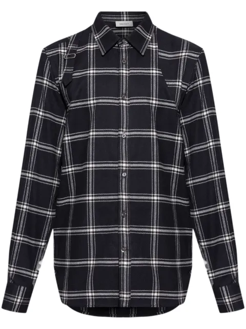 Alexander McQueen camisa con cuadros estampados