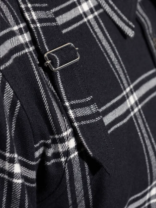Alexander McQueen Plaid Harness Shirt | Black | FARFETCH