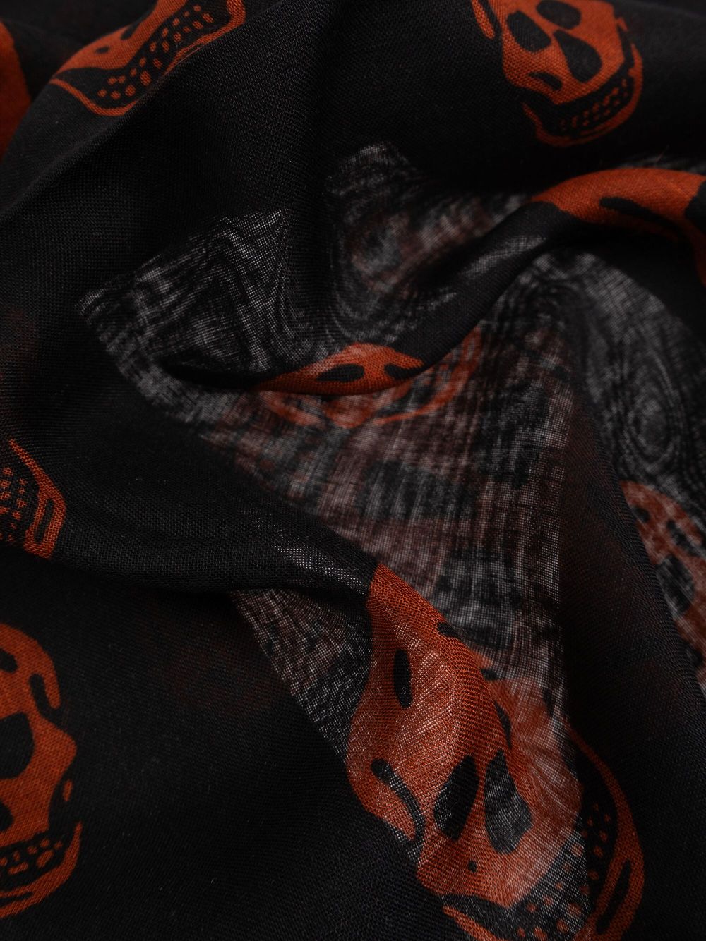 Alexander McQueen skull-print scarf - Black