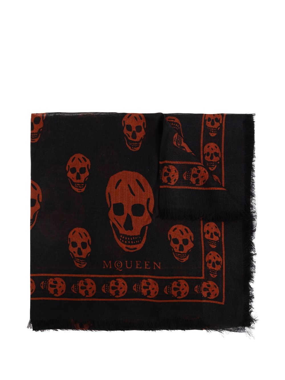 Alexander McQueen skull-print scarf - Black