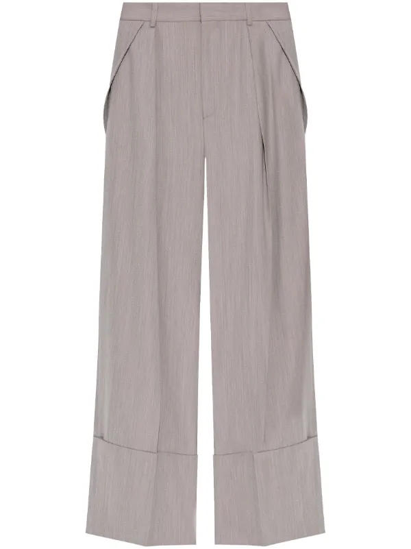 Victoria Beckham Wide-leg Trousers in Grey