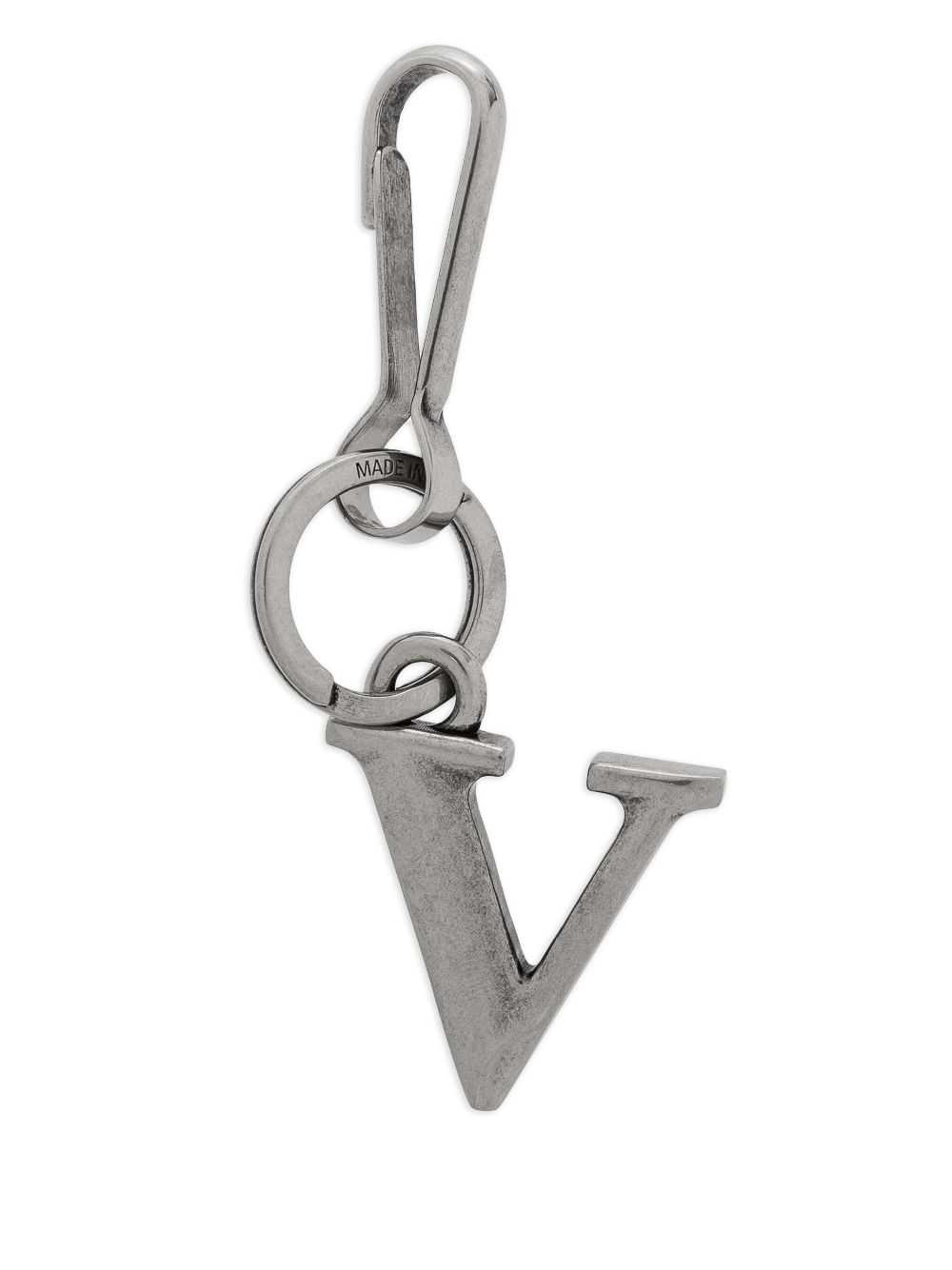 Balenciaga letter-charm keyring - Silver