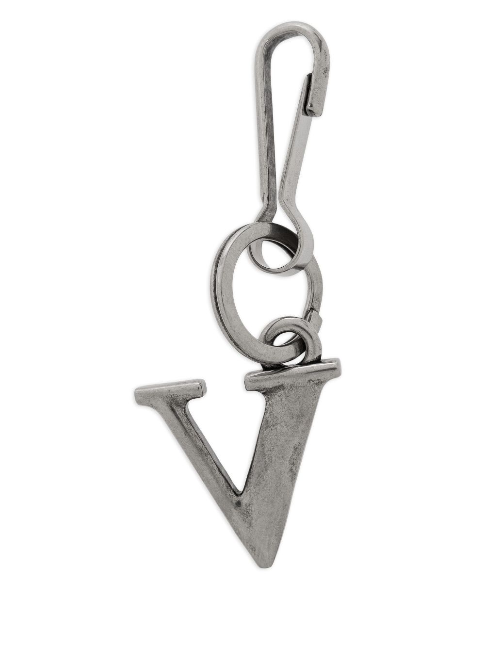 Balenciaga letter-charm keyring - Silver