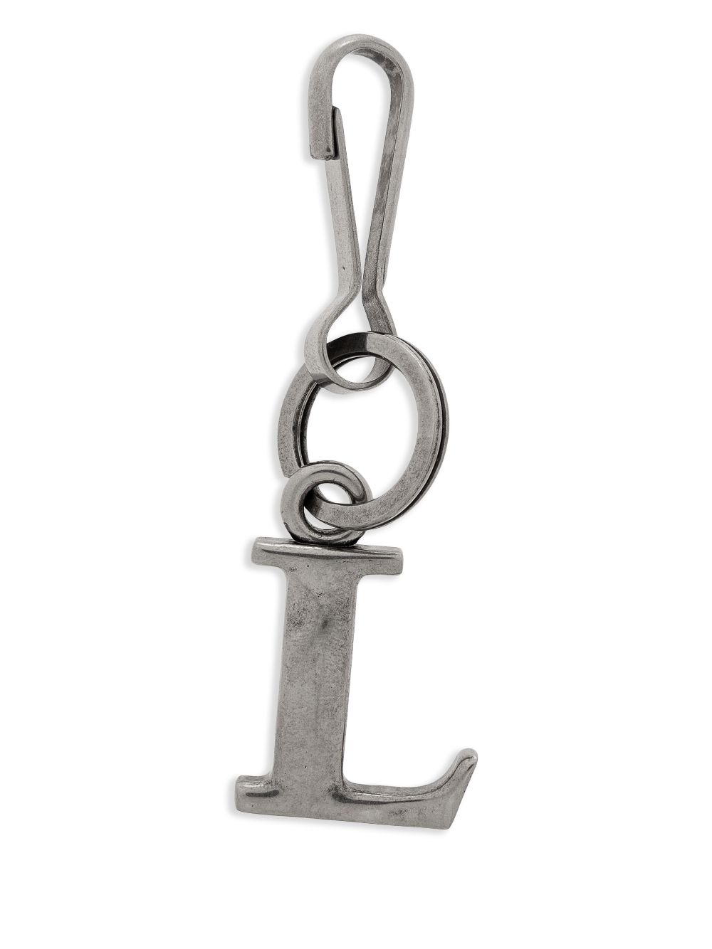 Balenciaga letter-charm keyring - Silver