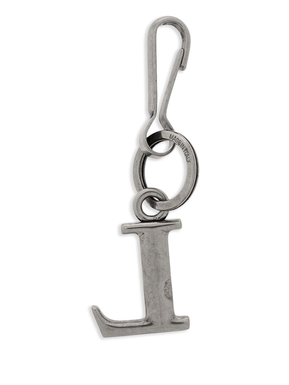 Balenciaga letter-charm keyring - Silver