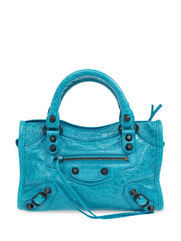 Balenciaga Bolsa De Mano Le City Mini Azul FARFETCH PE