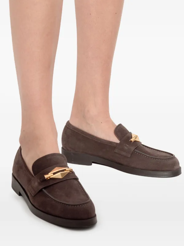 ◆正規品・新品◆Jimmy Choo Suede Shoes Maddie Type Loafers Jimmy Choo Suede Maddie Loafers | Brown | FARFETCH JO