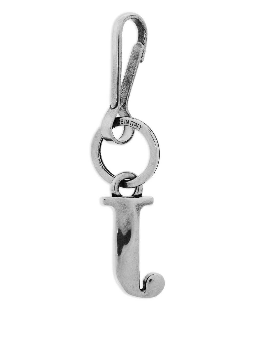 Balenciaga letter-charm keyring - Silver