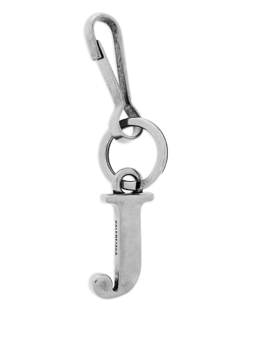 Balenciaga letter-charm keyring - Silver