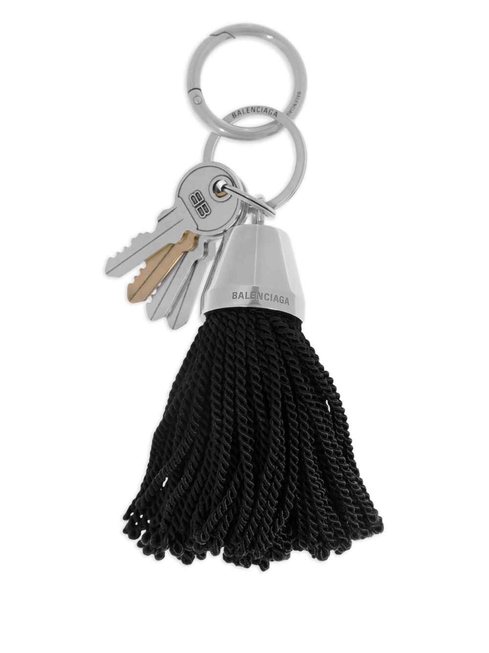 Balenciaga Sleutelhanger met pompon Zwart