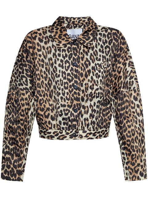 GANNI leopard-print jacket