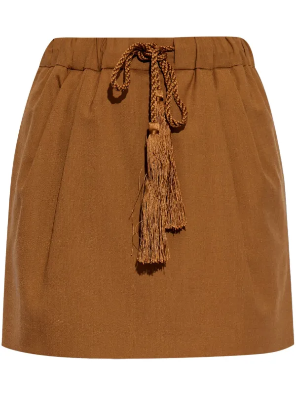 Max Mara  'Tabarin' ミニスカート Max Mara Tabarin ミニスカート | ブラウン | FARFETCH JP