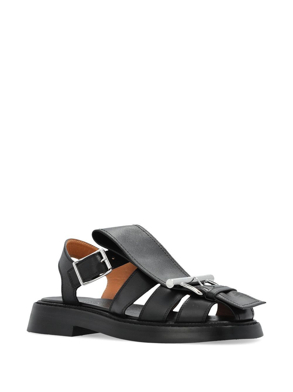 Alexander McQueen Leren sandalen - Zwart