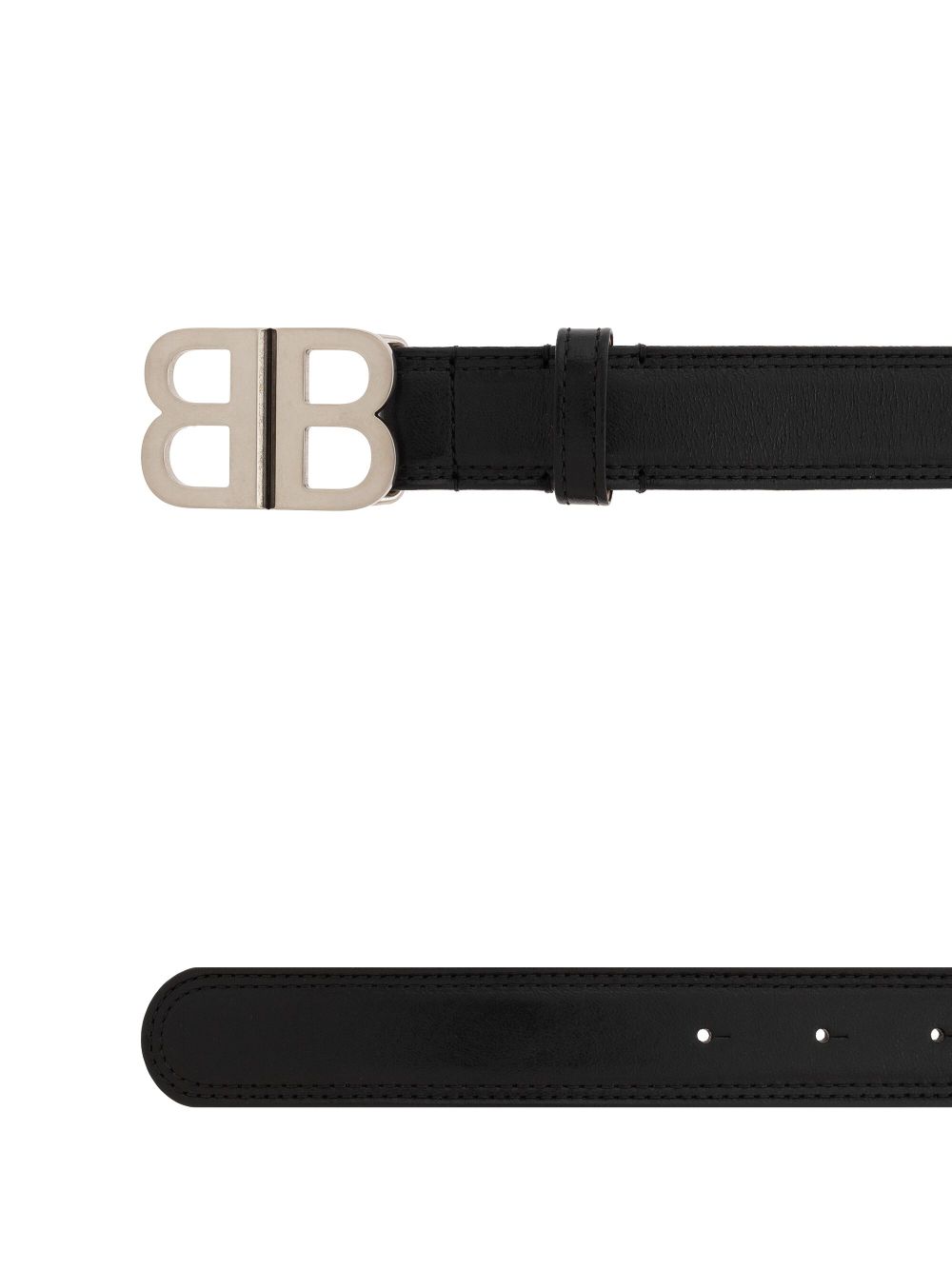 Balenciaga logo-buckle belt - Zwart