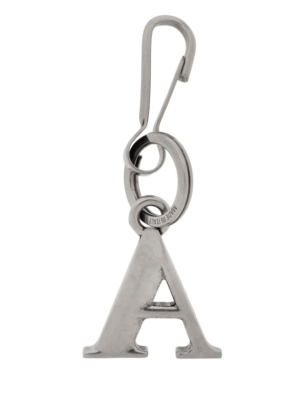 Balenciaga letter-charm keyring - Silver