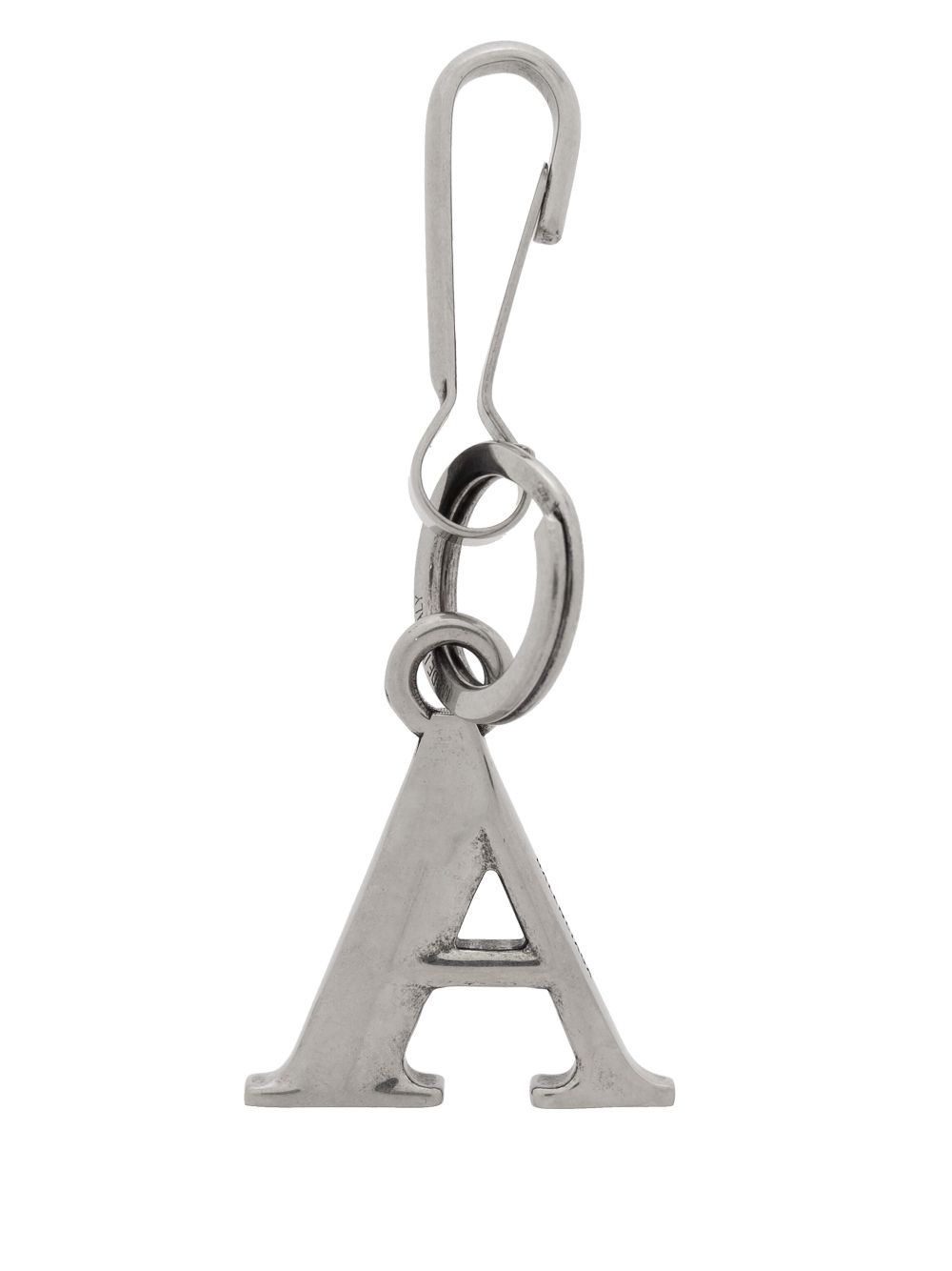 Balenciaga letter-charm keyring - Silver