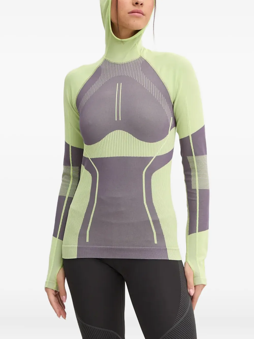 adidas by Stella McCartney hooded seamless top | Green | Image 1