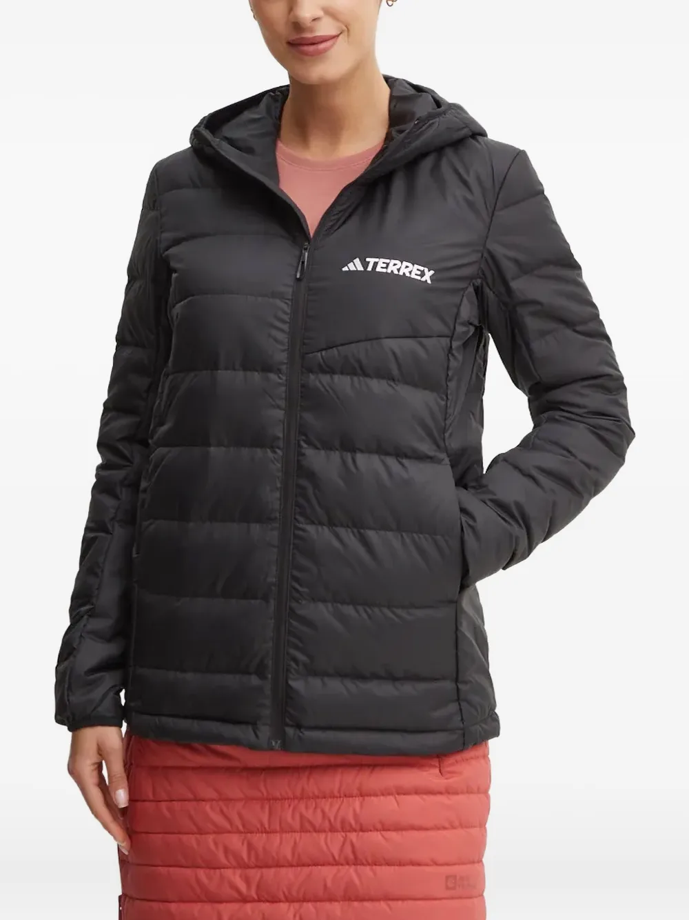 adidas Terrex hooded puffer jacket | Black | Image 1