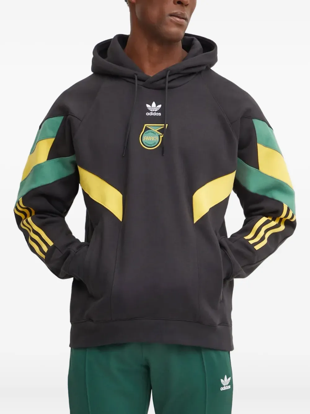 adidas colour-blocked hoodie | Black | Image 1
