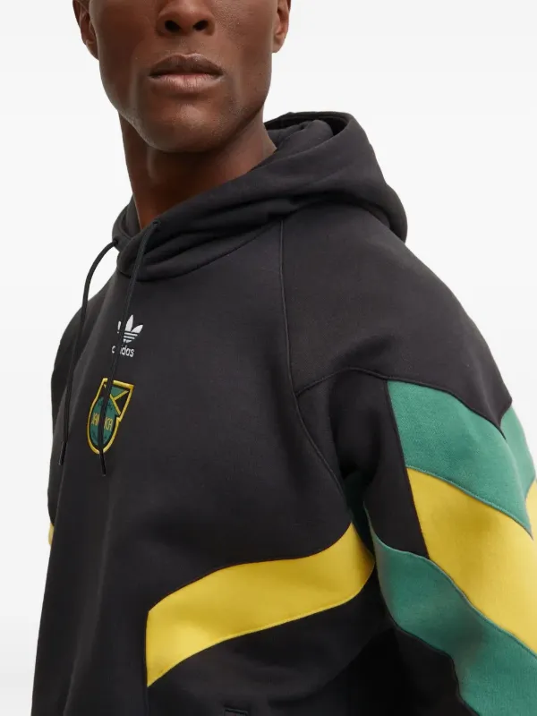 Adidas colour-blocked Hoodie Black FARFETCH NO