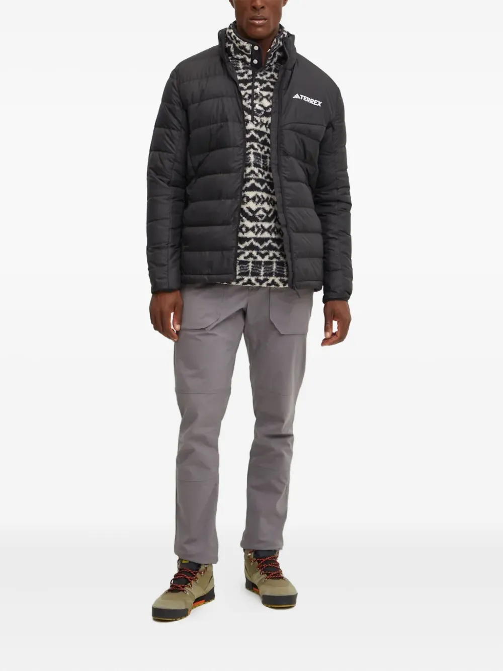 adidas Terrex donsjack met gewatteerd vlak Zwart