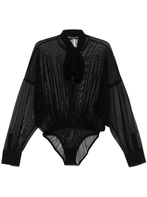 Norma Kamali bow shirt bodysuit 