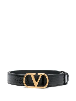 Valentino Garavani リバーシブル レザーベルト | ブラック | FARFETCH JP