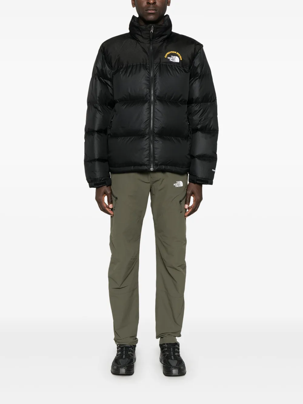 The North Face Donsjack met hoge hals - Zwart