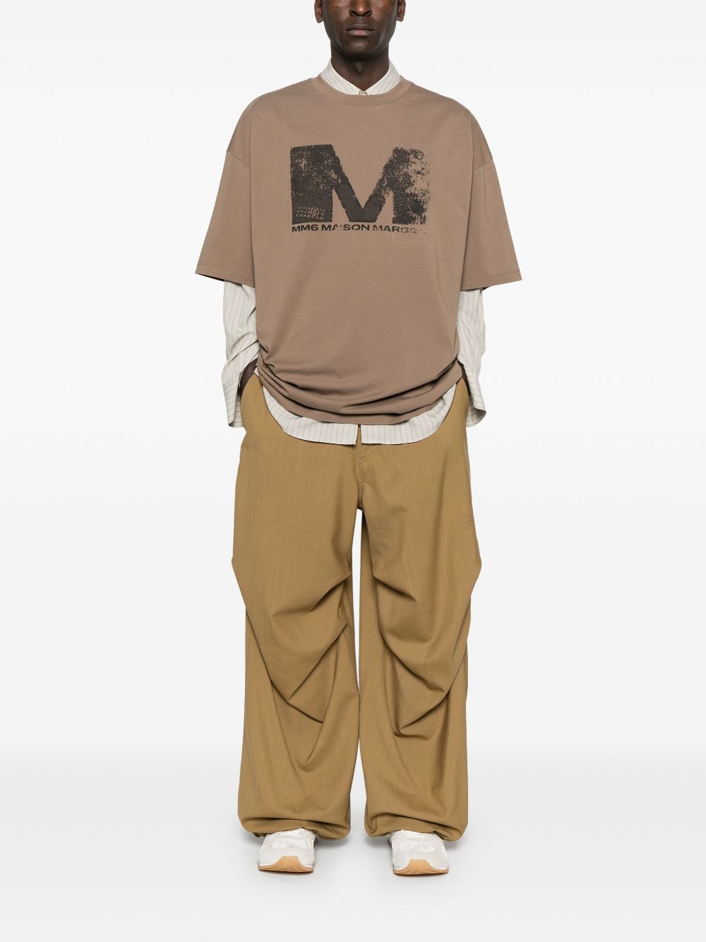 MM6 Maison Margiela wool trousers - Brown