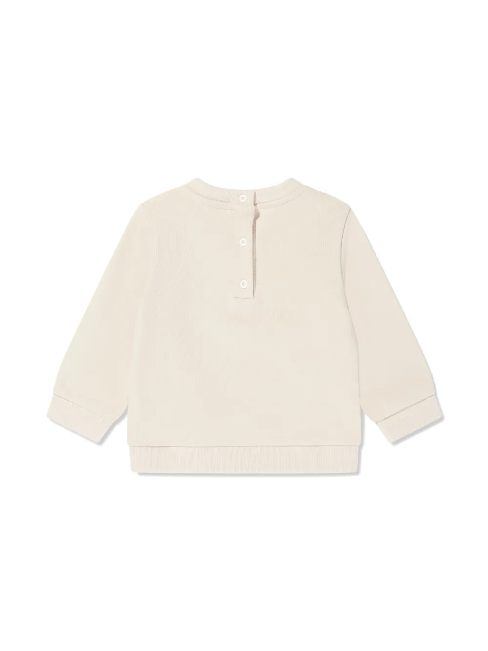Fendi Kids Sweater met logoprint Beige