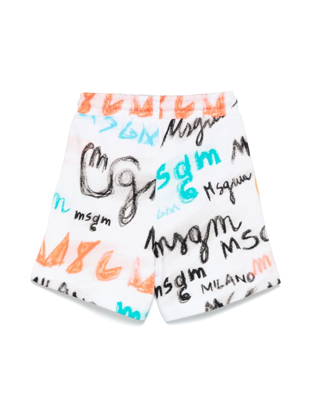 MSGM Kids Trainingsshorts met logoprint - Wit