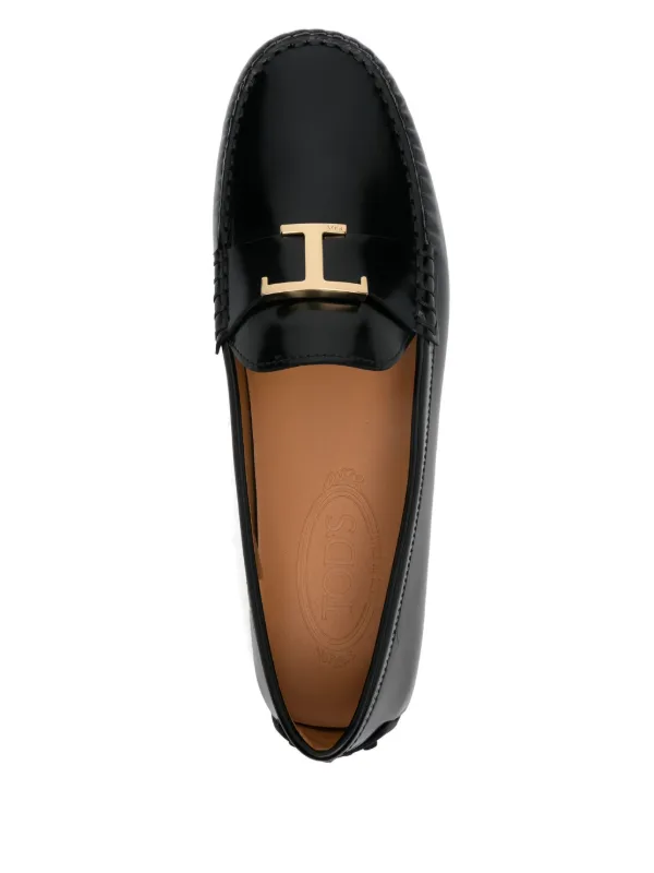 Tod's T Timeless Leather Loafers | Black | FARFETCH