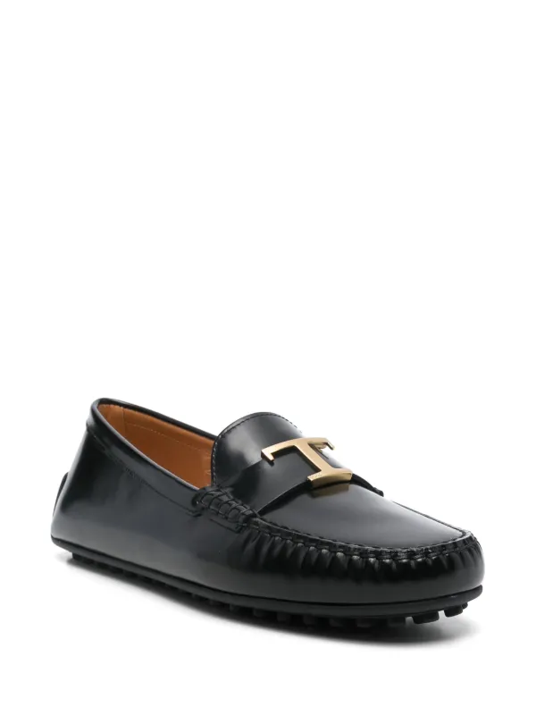Tod's T Timeless Leather Loafers | Black | FARFETCH