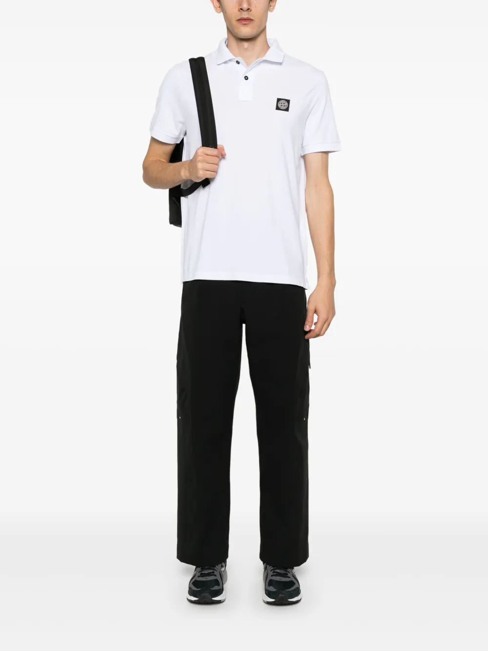 Stone Island Poloshirt met Compass-logopatch - Wit